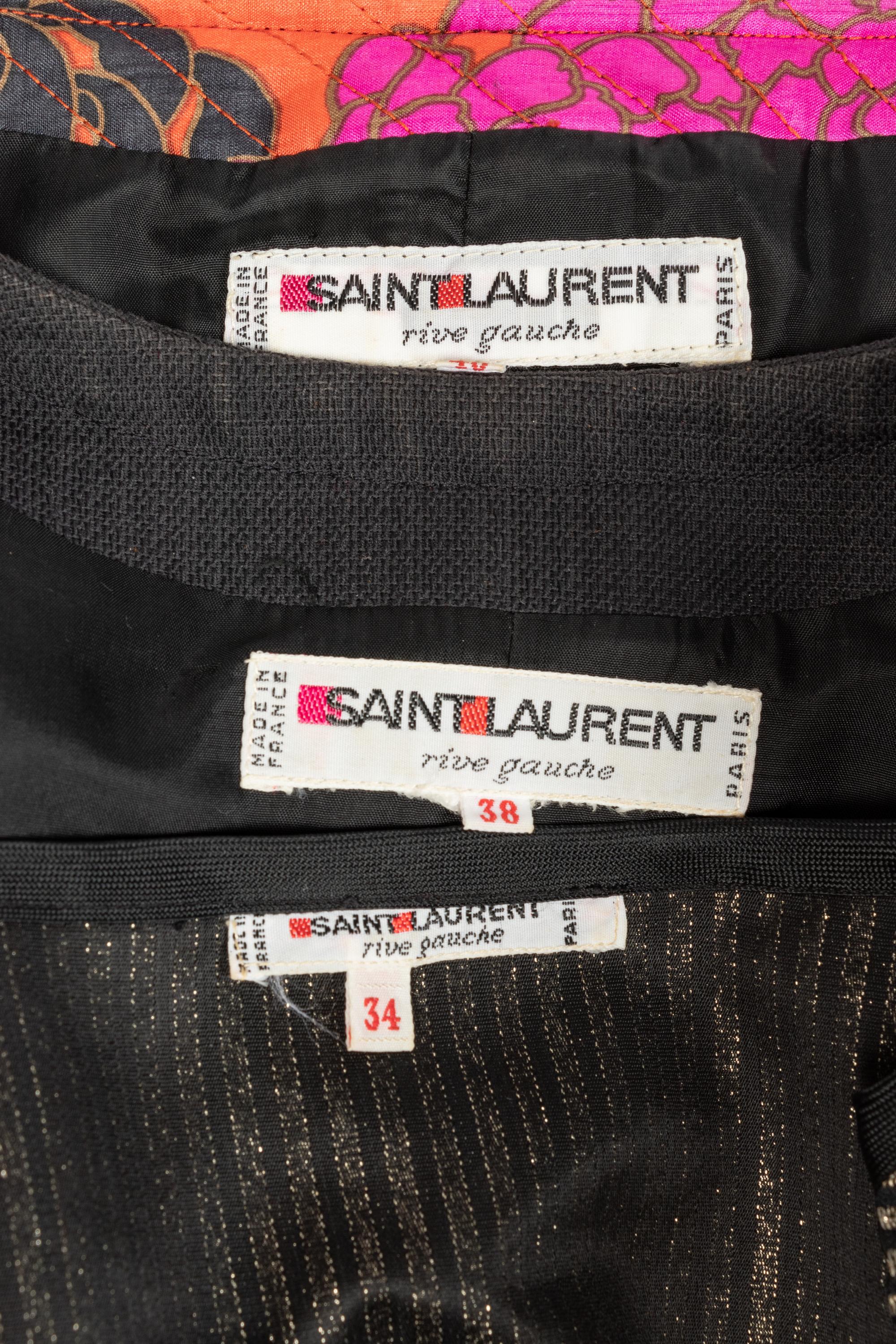 Four Saint Laurent Rive Gauche Items: Three Jackets & One Top, 1980s