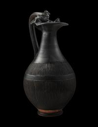 An Apulian Black-Glazed Oinochoe