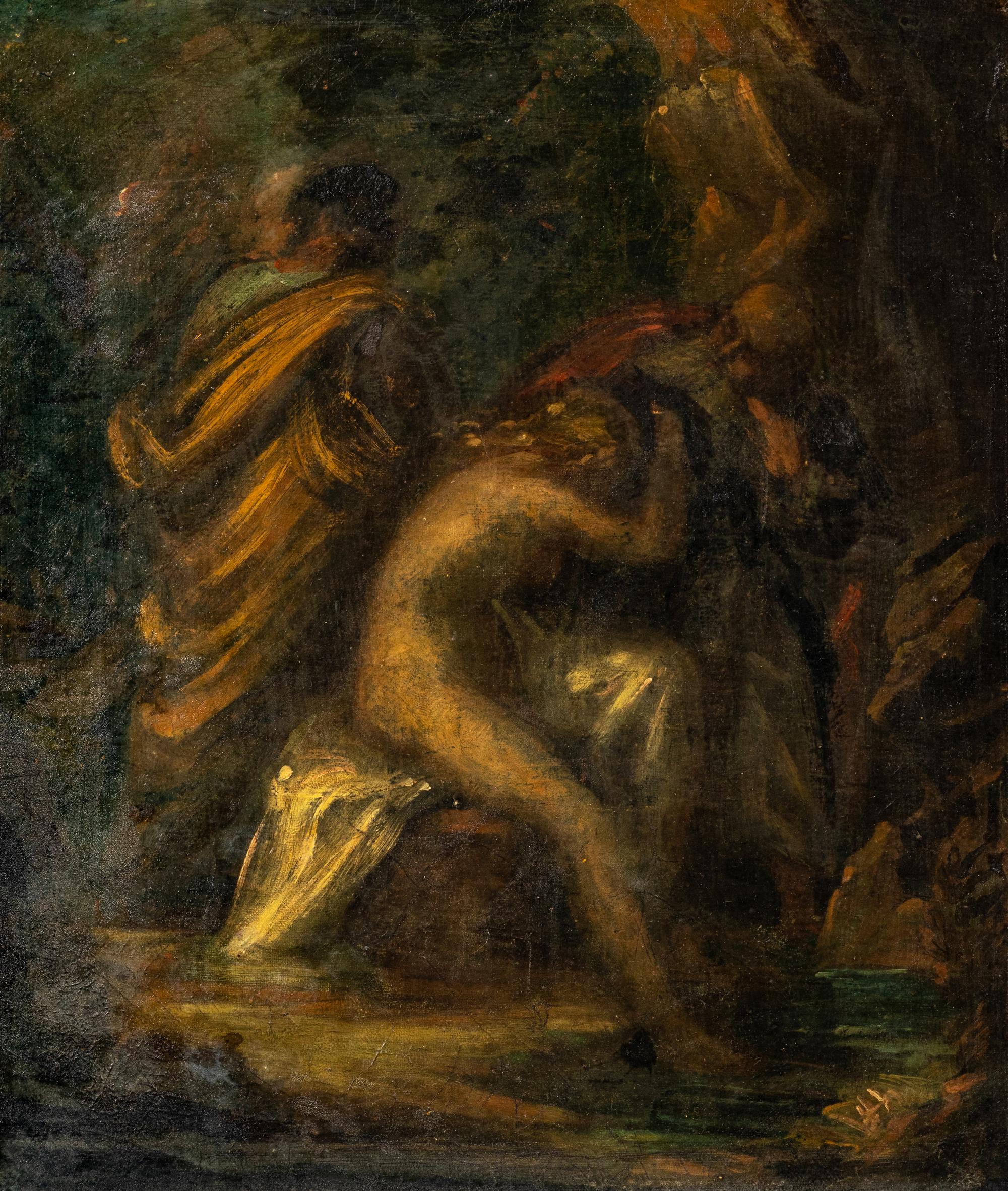 Two Classical Figures in a Landscape