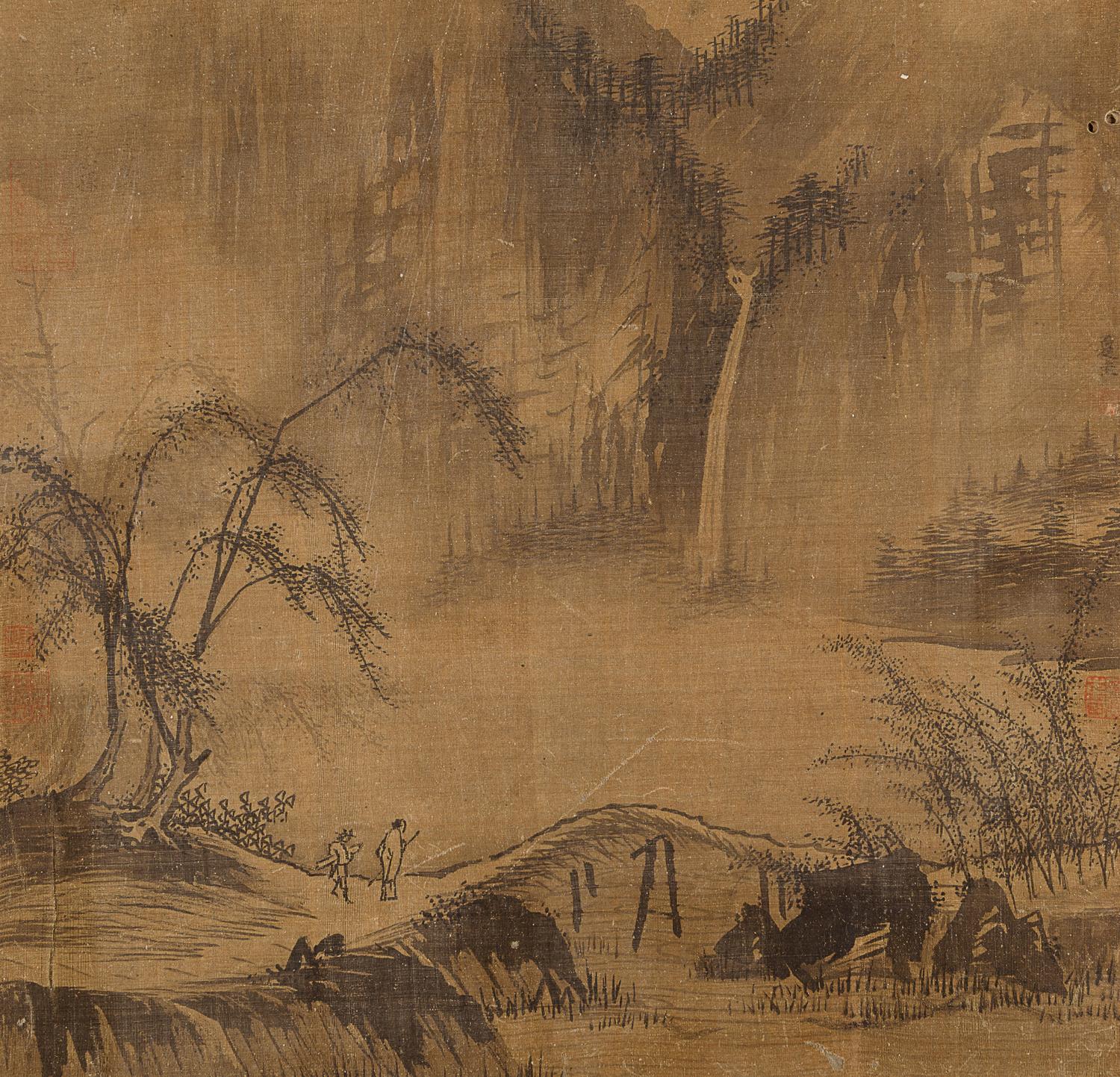 Eleven Loose Album Leaves Depicting Figures and Landscape