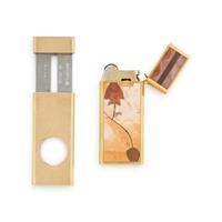 YELLOW GOLD LIGHTER AND CIGARETTE CUTTER