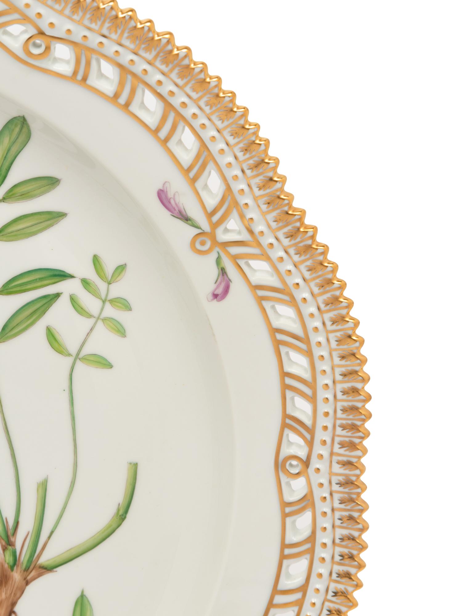 Three Royal Copenhagen Flora Danica Platters