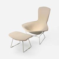 Harry Bertoia (American, 1915-1978) "Bird" Lounge Chair and Ottoman, Knoll Associates, USA, designed 1952, the present lot circa 1960s