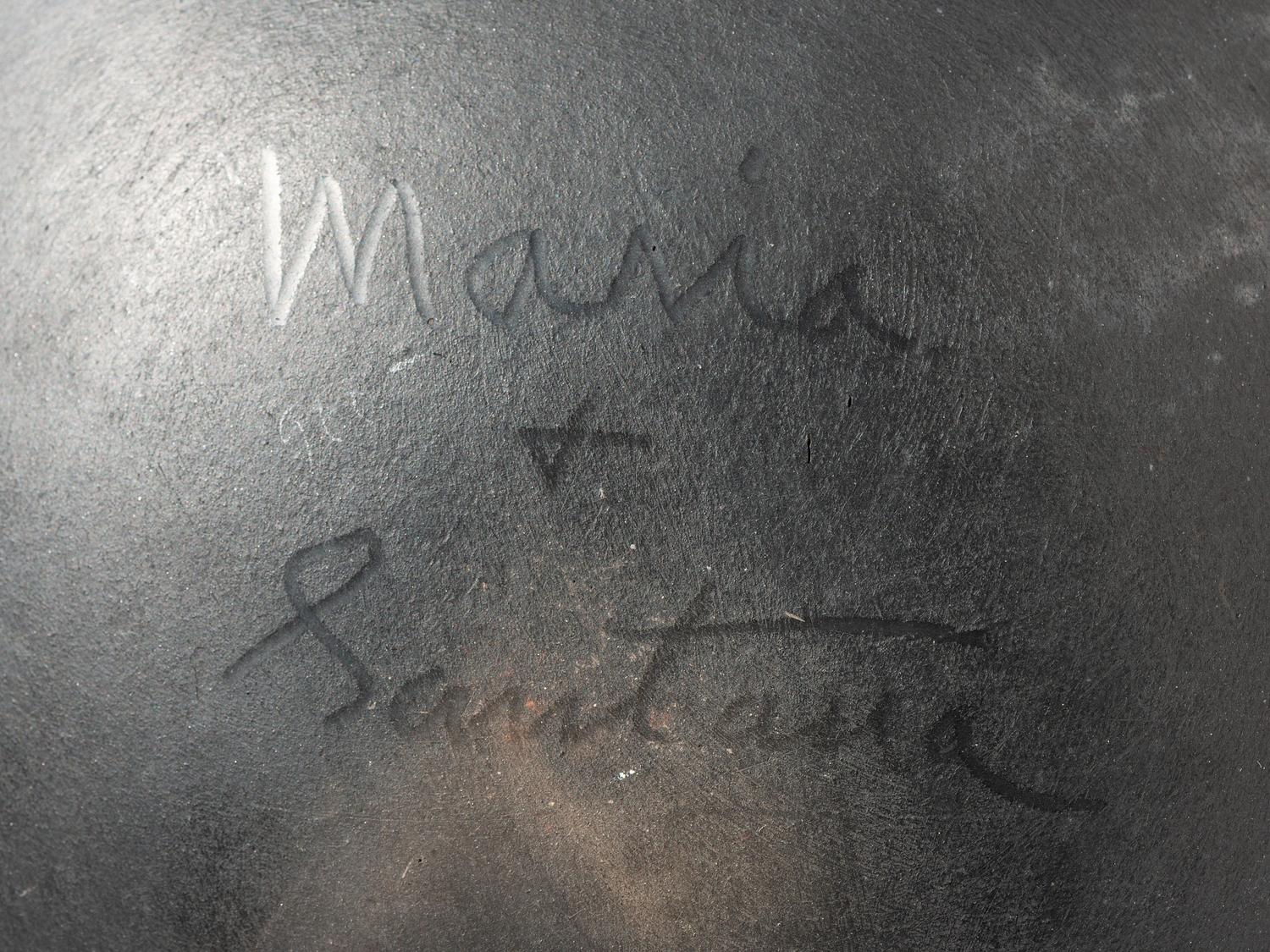 Blackware Pottery Plate, with Avanyu 1943-1956