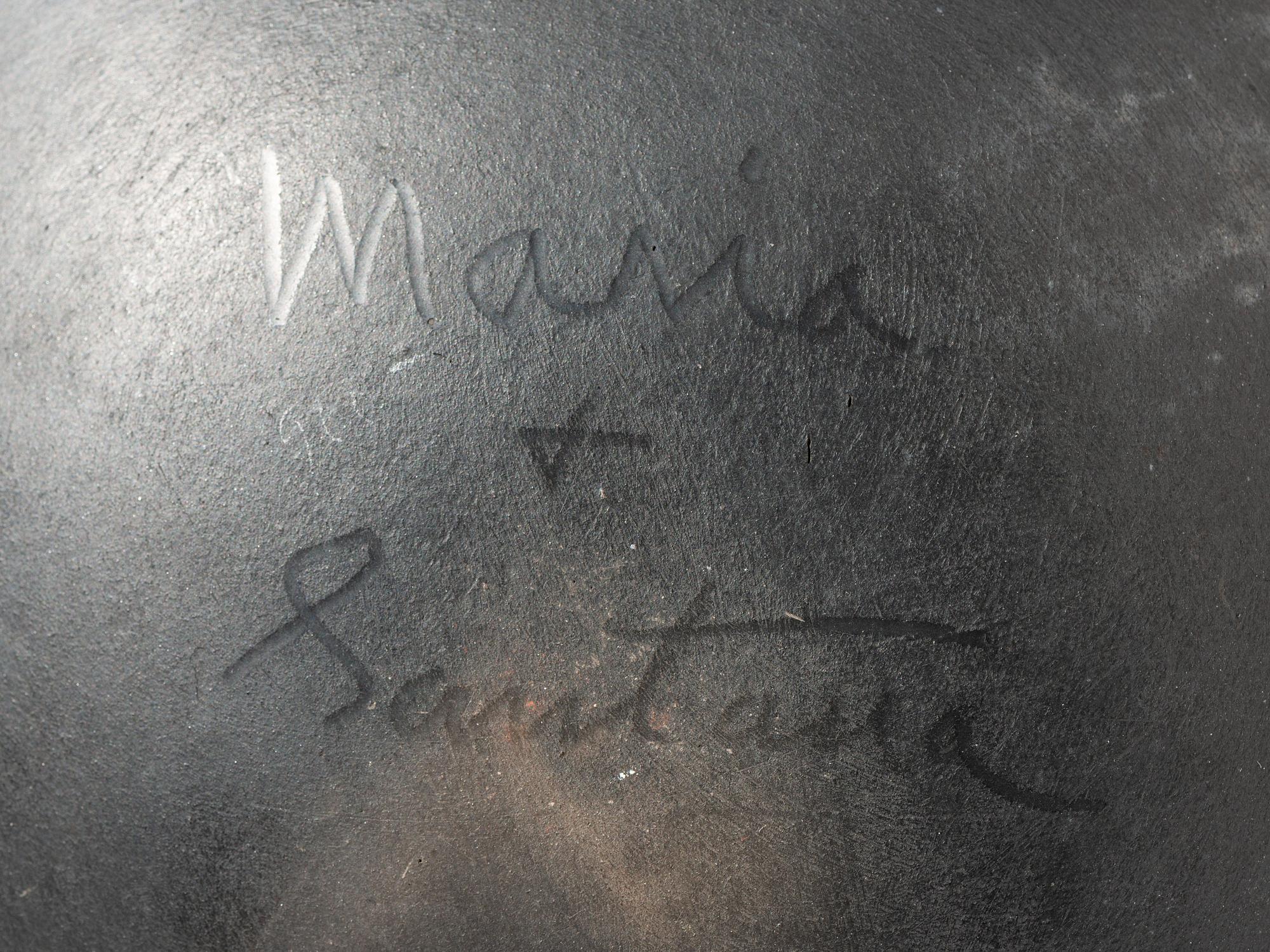 Blackware Pottery Plate, with Avanyu 1943-1956
