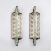 Sabino 2nd Quarter 20th Century — Pair of Grains de Riz Glass Sconces, c. 1930