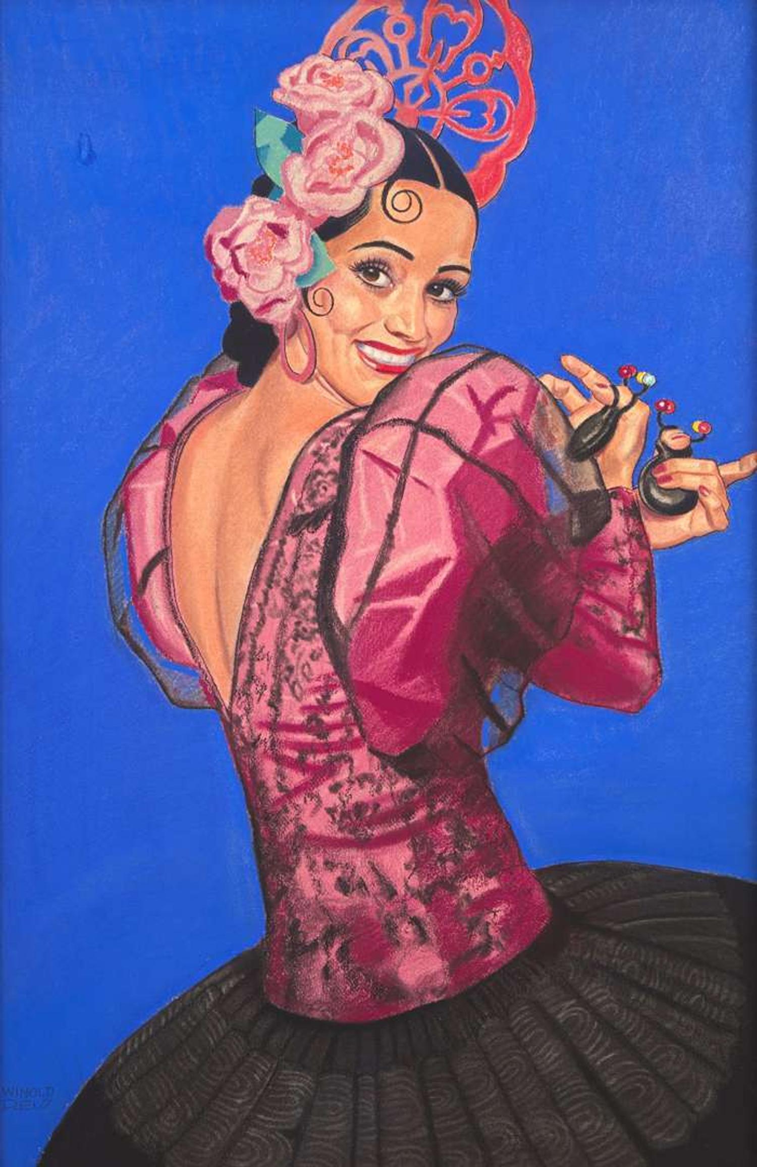 Winold Reiss (American, 1886-1953) - Flamenco Dancer