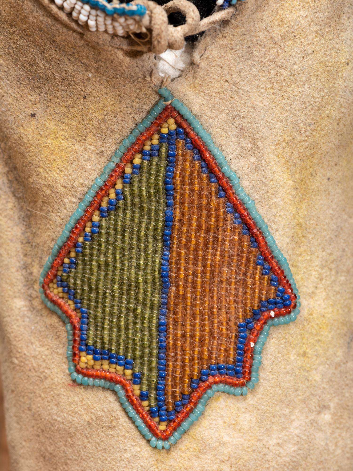 Kiowa Beaded Hide Moccasins