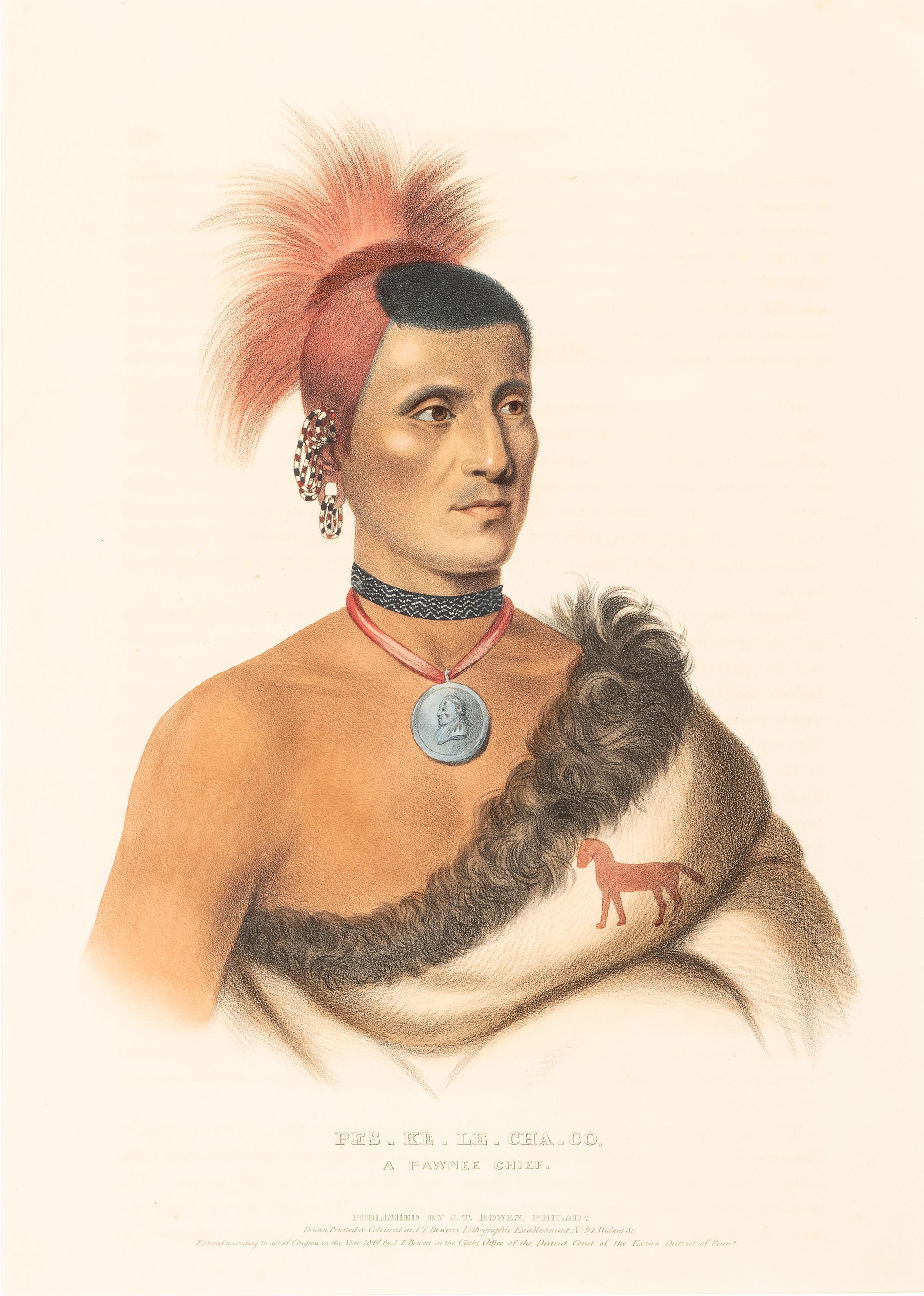 Four Hand-Colored Lithographs by McKenney and Hall