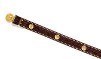 A Gianni Versace Brown Leather Croc Embossed Belt, Size 95/38.