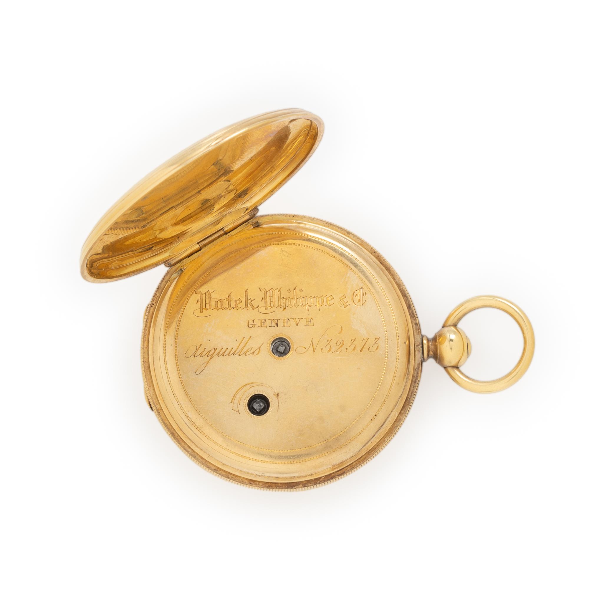 Patek Philippe, 18K Yellow Gold Pocket Watch with Watch Chain and Key Fob