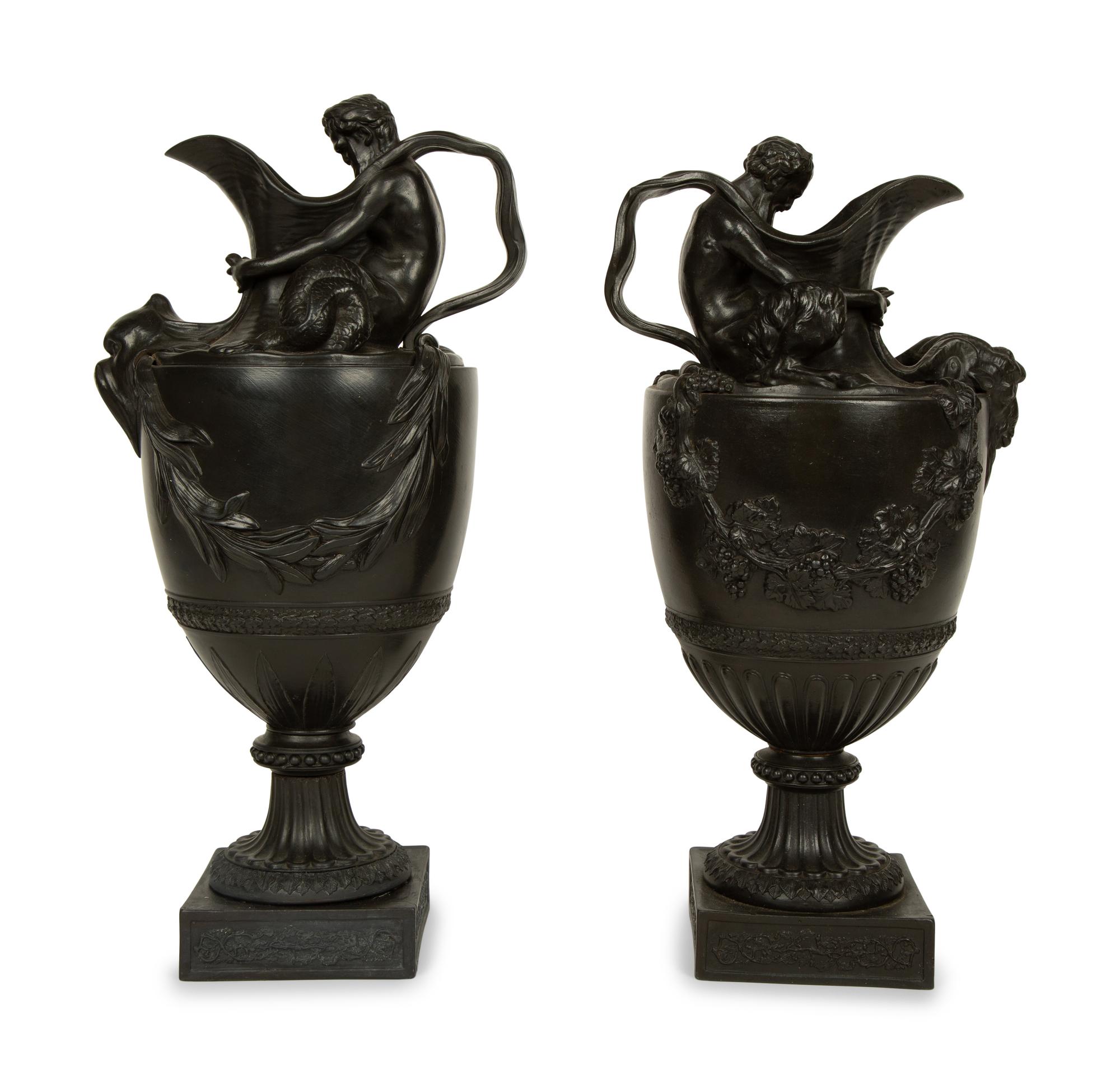 A Pair of Wedgwood Basalt Ewers — 19TH/20TH CENTURY