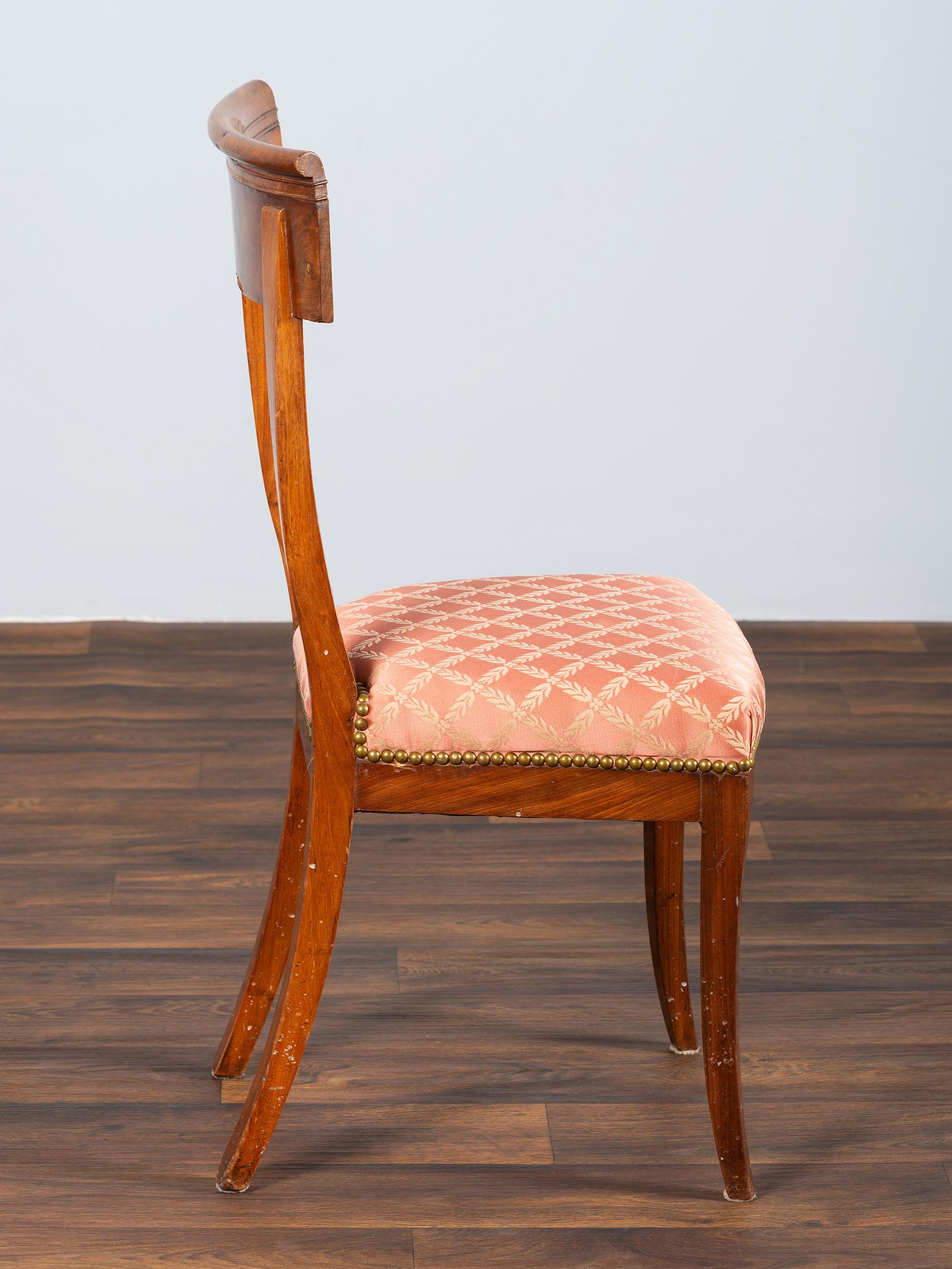 Six Empire Mahogany Side Chairs