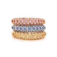 COLLECTION OF MULTICOLOR SYNTHETIC SAPPHIRE RINGS