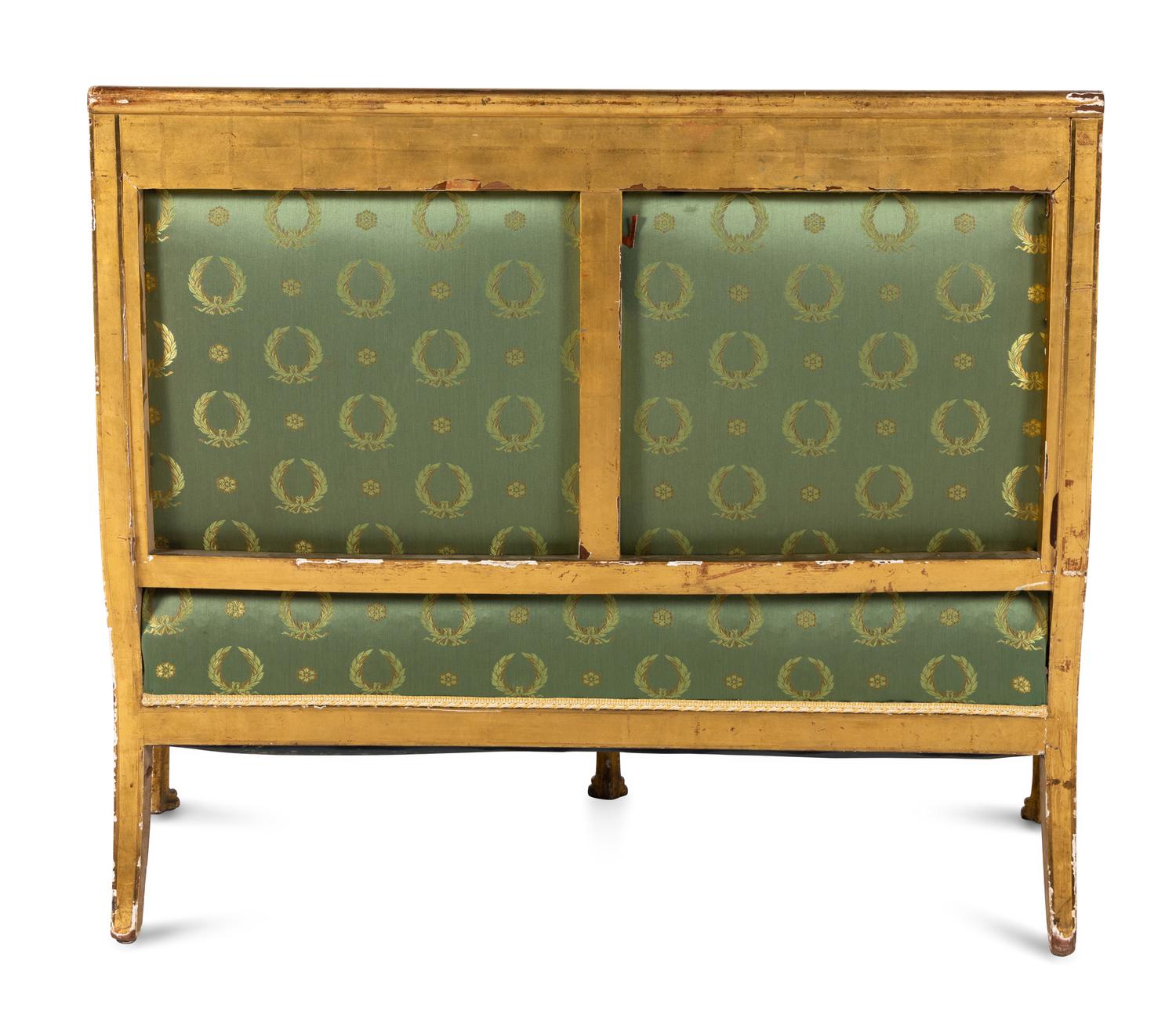 An Empire Style Giltwood Settee