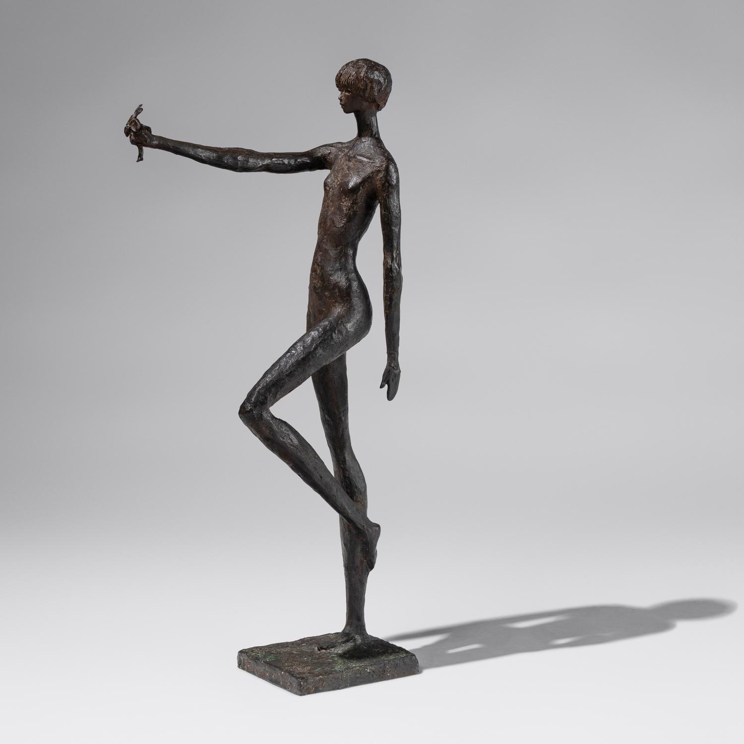 Girl Proffering a Flower