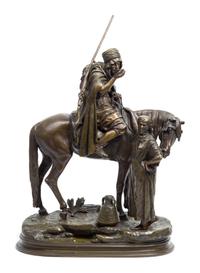 A French Bronze Figural Group Height 24 inches. — ALFRED DUBUCAND (1828-1894)