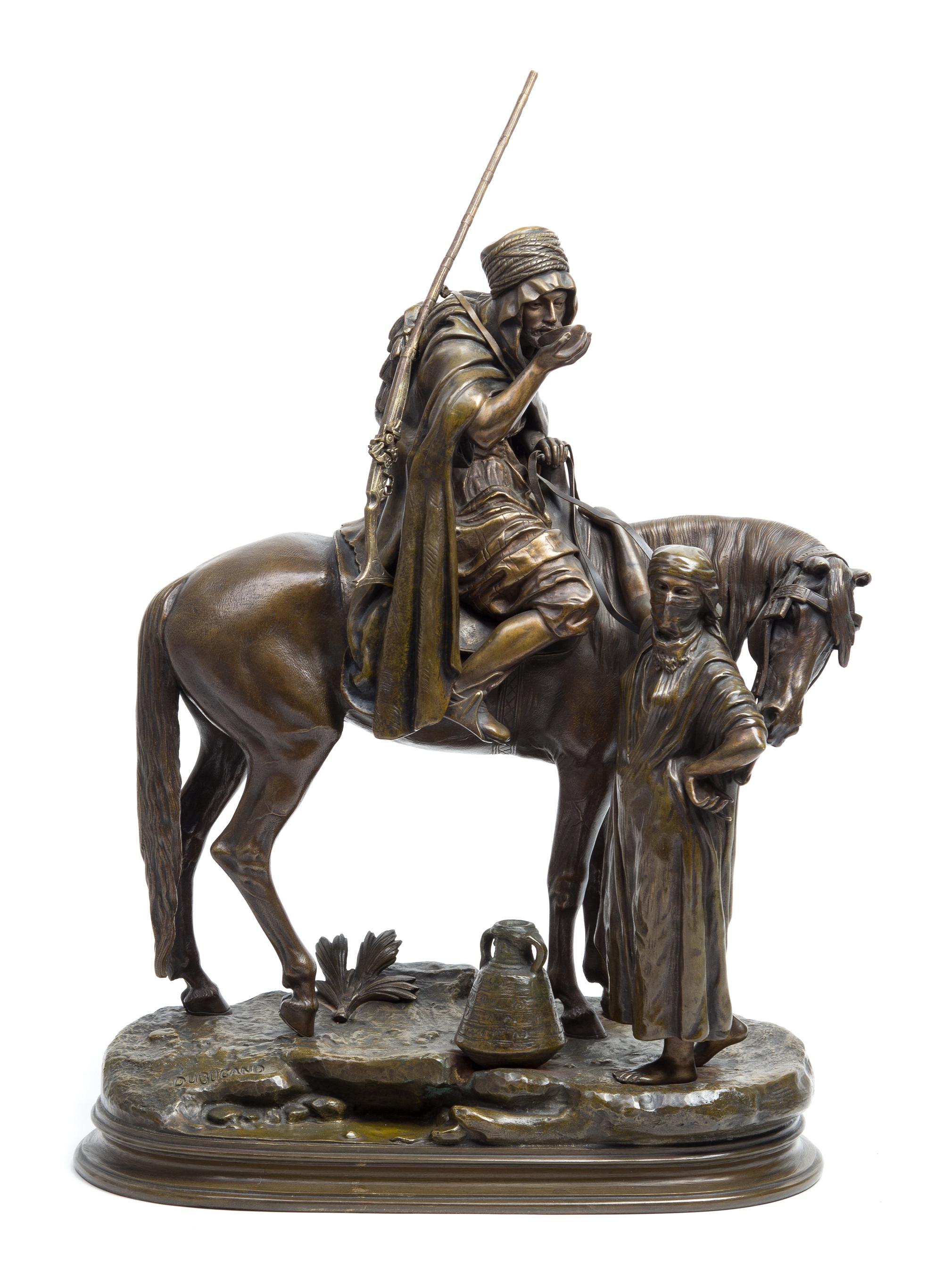 A French Bronze Figural Group Height 24 inches. — ALFRED DUBUCAND (1828-1894)