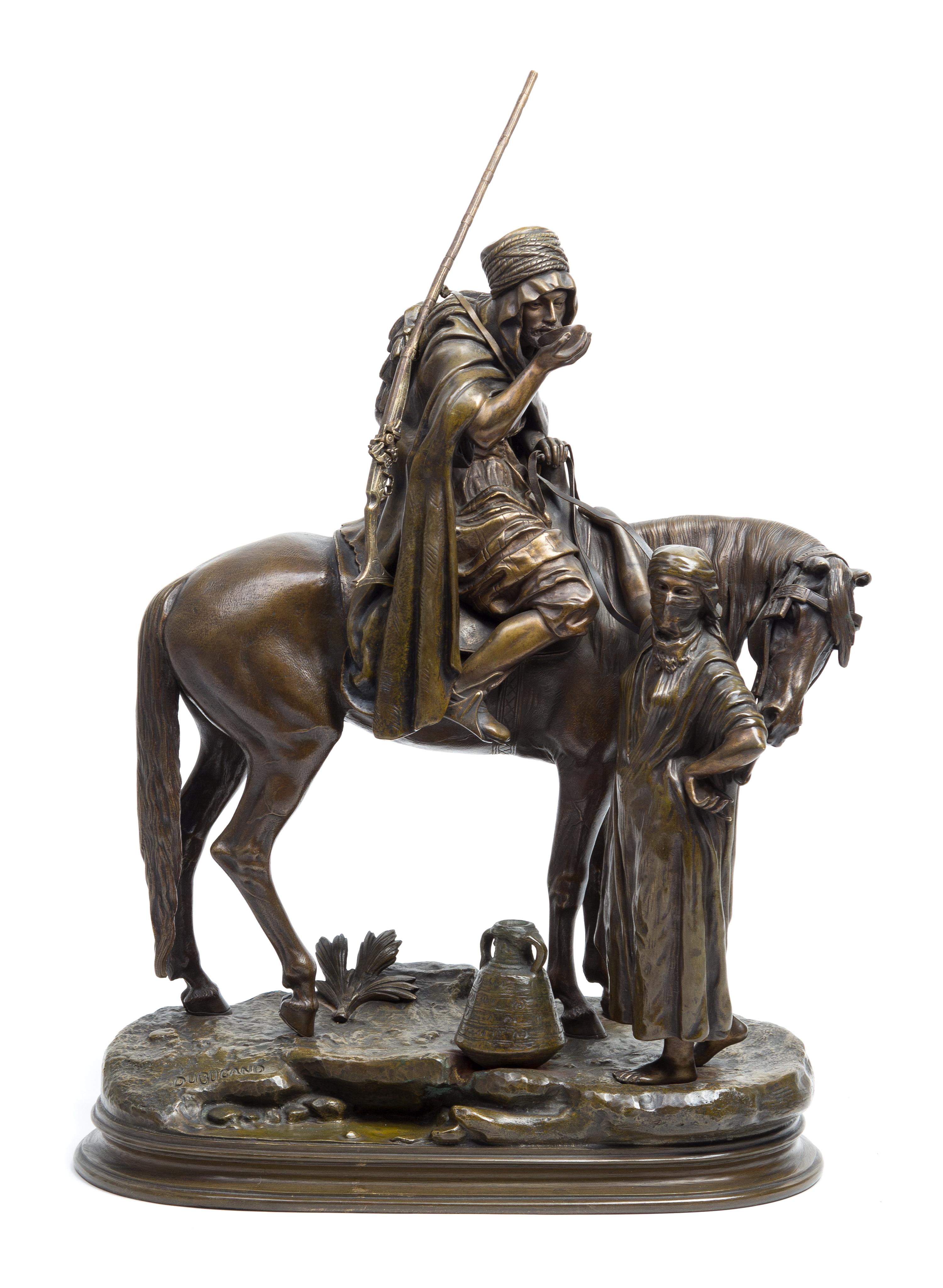 A French Bronze Figural Group Height 24 inches. — ALFRED DUBUCAND (1828-1894)