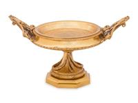 A Continental Gilt Bronze Tazza
