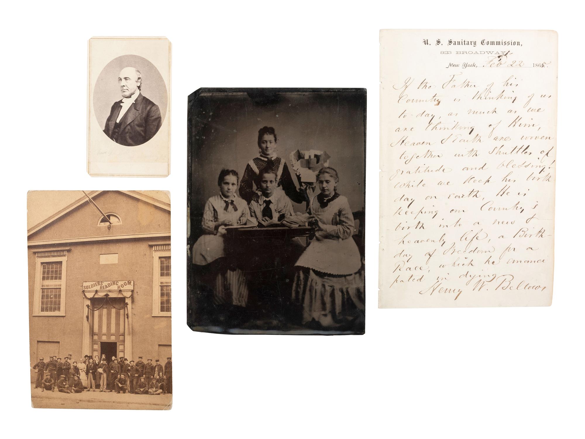 [CIVIL WAR]. Items related to the US Sanitary Commission and fairs, incl. photographs.