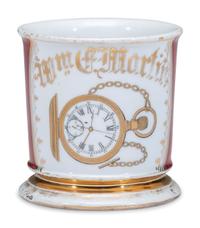 A Watchmaker's Porcelain Occupational Shaving Mug