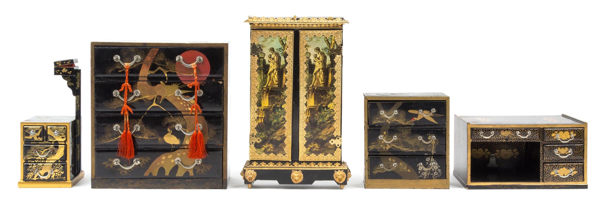 Five Furniture Articles Height of tallest 8 3/8 inches. — Various Makers