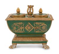 An Empire Style Paris Porcelain Inkwell
