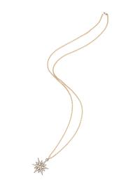SILVER-TOPPED YELLOW GOLD AND DIAMOND PENDANT/NECKLACE