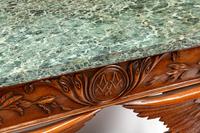 An Empire Style Carved Mahogany Marble-Top Pier Table