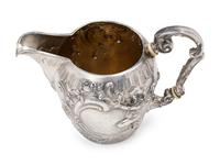 A Rare German Silver Two-Tier Tea Table with Matching Five-Piece Tea Service and Two Trays
