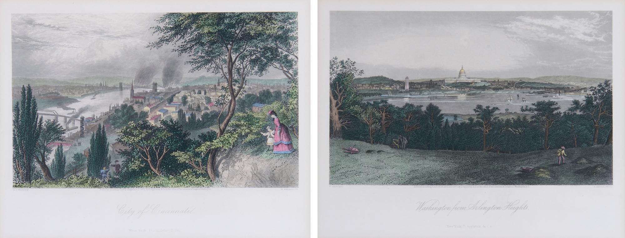 A Set of Eight American Prints, Height 7 1/2 x width 9 3/4 inches.