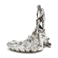 A German Enameled Silver Figural Inkwell