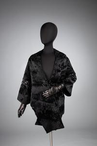 J. Mendel Broadtail Stole with Bead Embellishments