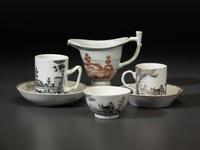 Six Chinese Export Porcelain 'Quaker Farmer' Articles