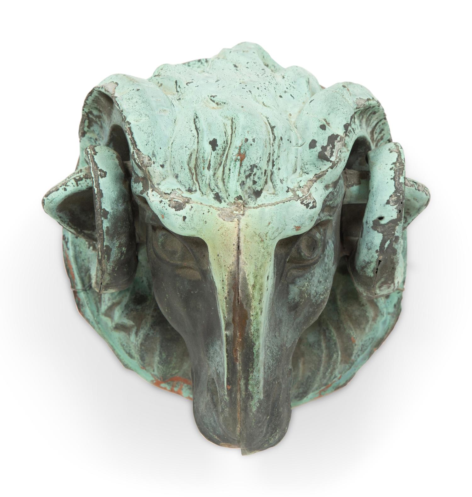 A Pair of Tole Ram's Heads