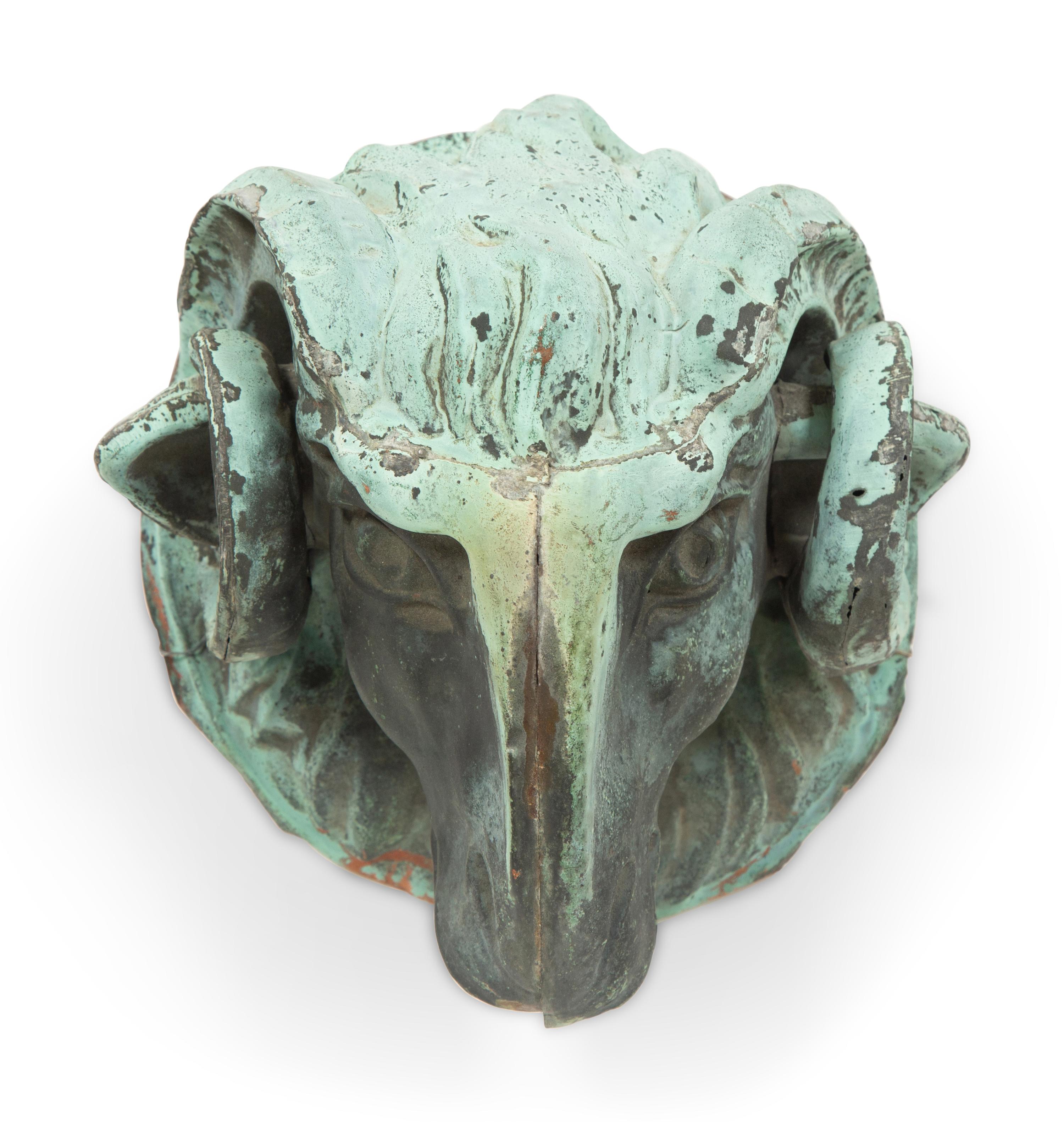 A Pair of Tole Ram's Heads