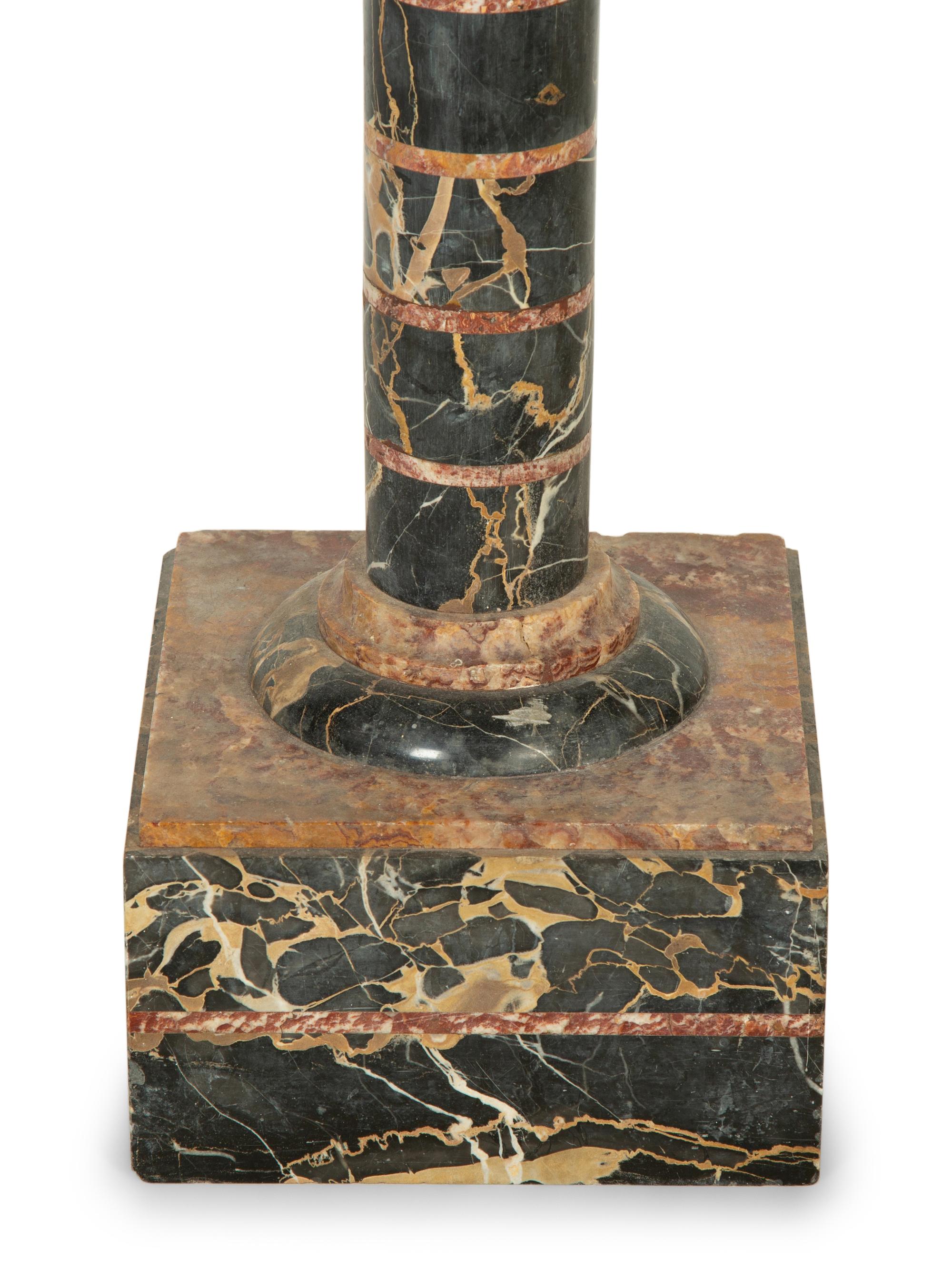 A Continental Bi-Color Marble Pedestal