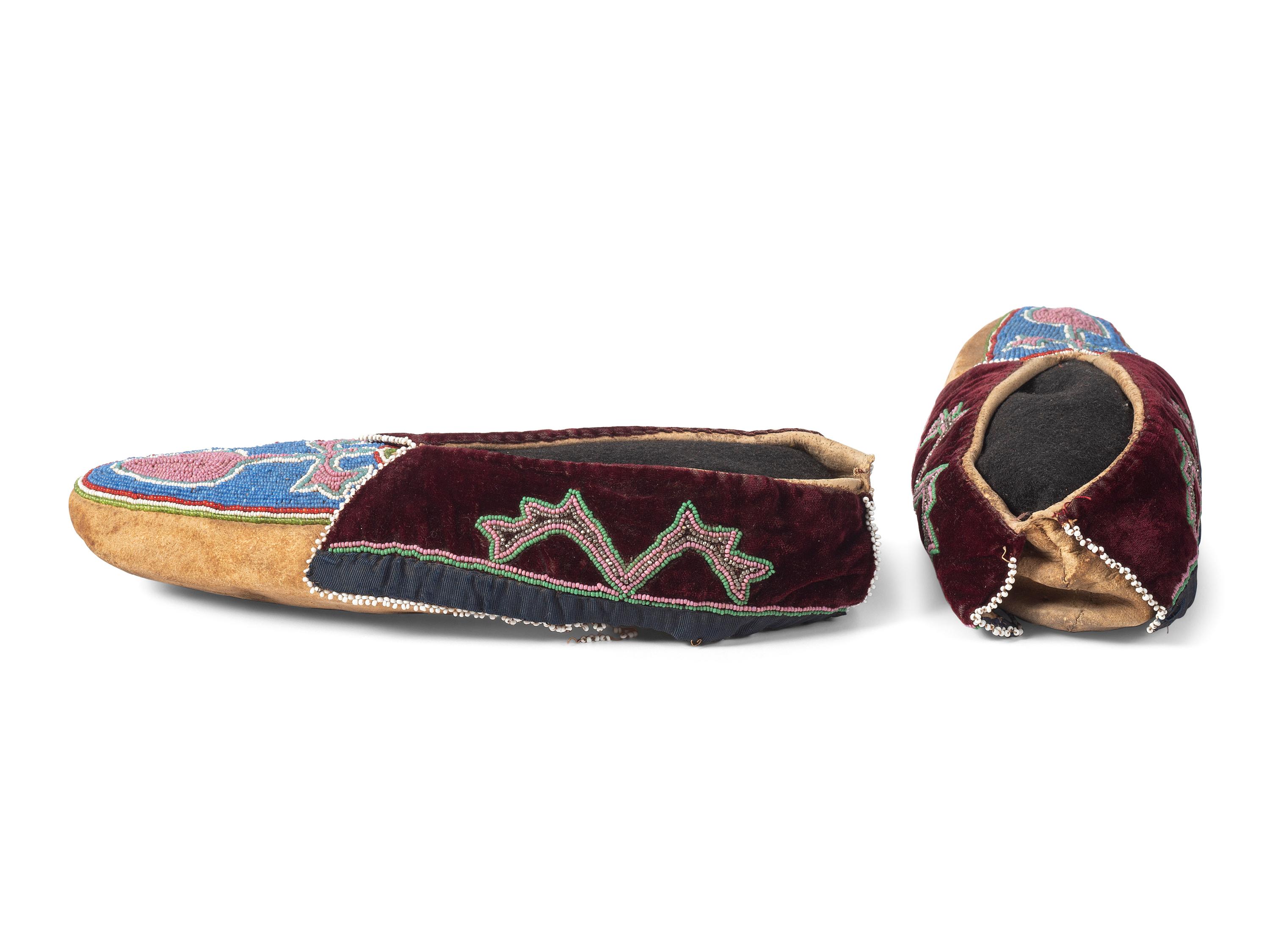 Prairie Beaded Hide Moccasins
