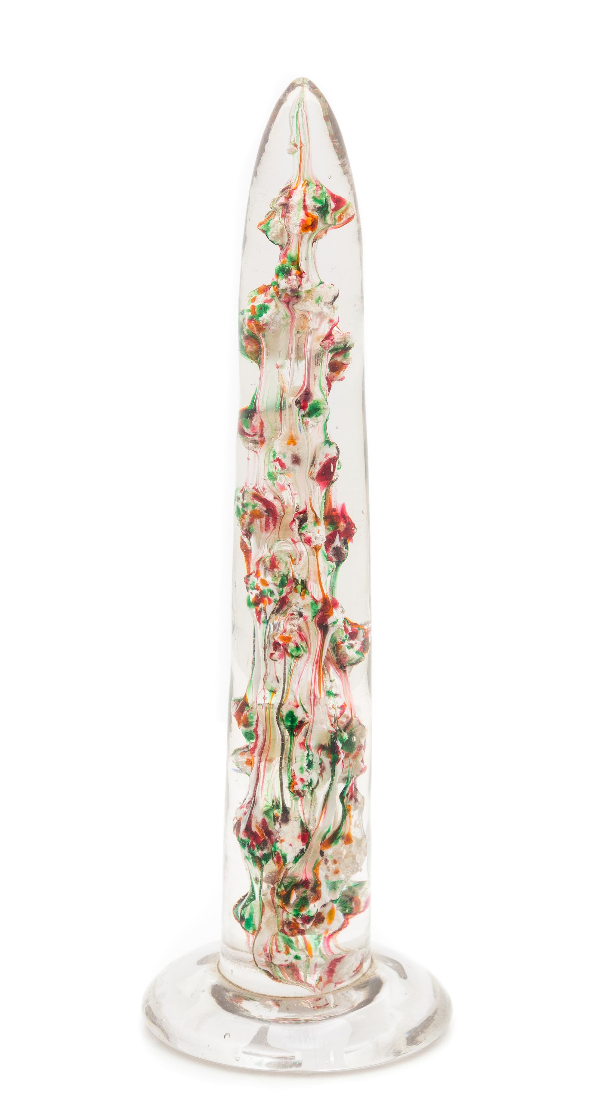 A Glass Obelisk Paperweight Height 9 3/4 inches