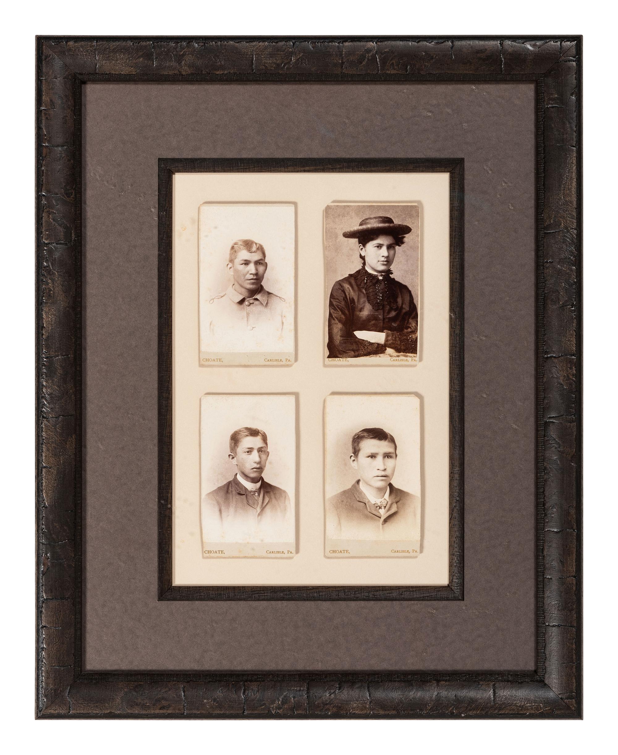 [NATIVE AMERICANS]. ROGERS, A.L., photographer. CDV of a Carlisle student. Carlisle, PA: ca 1885.