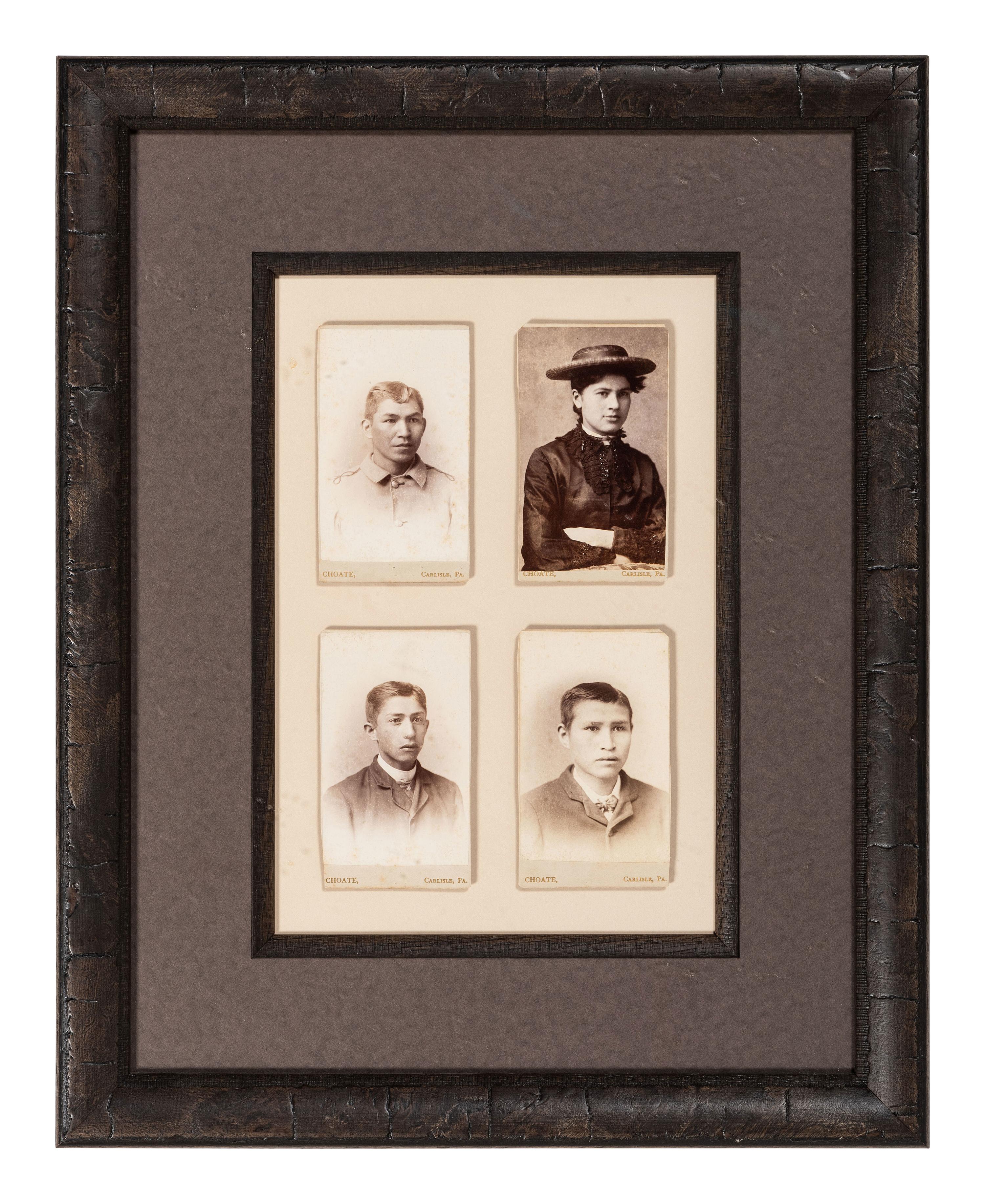 [NATIVE AMERICANS]. ROGERS, A.L., photographer. CDV of a Carlisle student. Carlisle, PA: ca 1885.