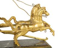 A French Gilt Bronze and Marble Mantel Clock
