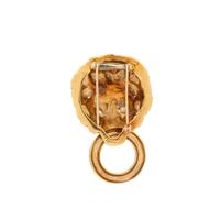 VAN CLEEF & ARPELS, YELLOW GOLD AND DIAMOND LION DOOR KNOCKER BROOCH