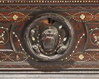 An Italian Baroque bone-inlaid walnut cassone, 17th century