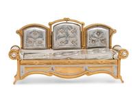 A Yossi Swed Partial Gilt Silver Couch Hannukah Menorah