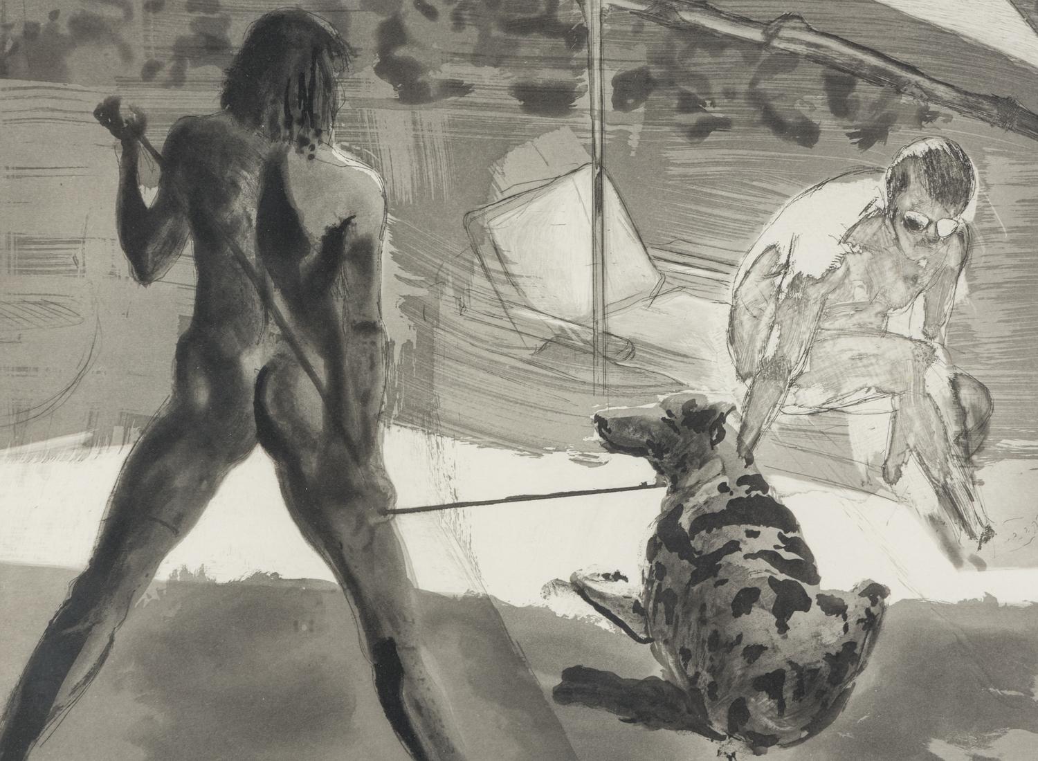 A pair of prints (Beach; Shower)