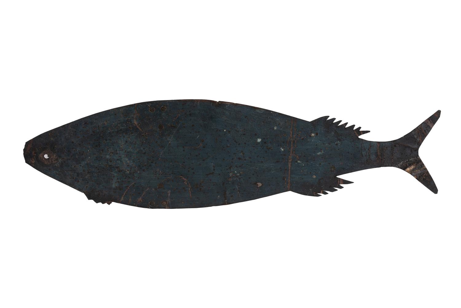 A Primitive Cut Sheet-Iron Fish Weathervane