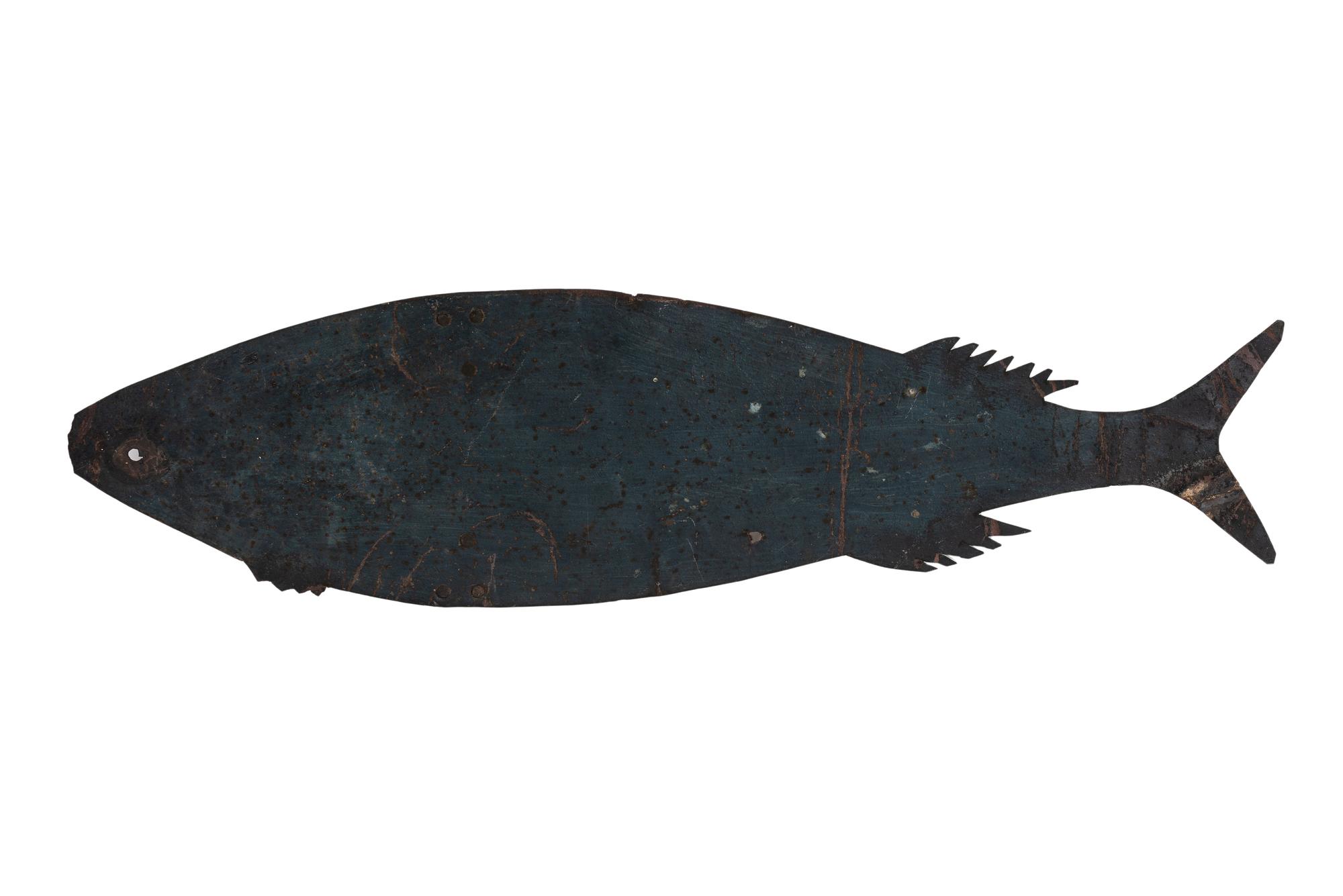 A Primitive Cut Sheet-Iron Fish Weathervane
