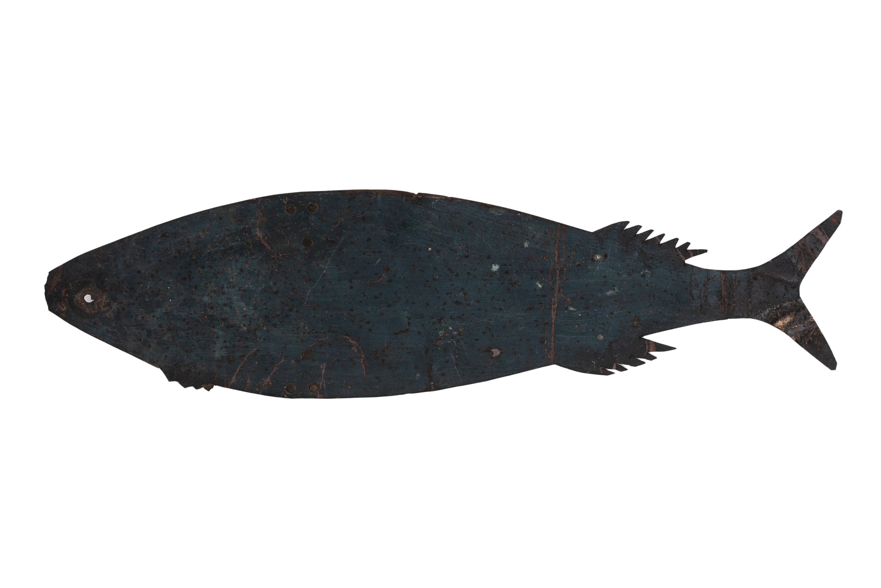 A Primitive Cut Sheet-Iron Fish Weathervane